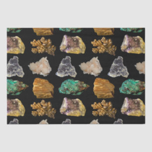 Rockhound Rocks and Minerals Photography Pattern Tissue Paper