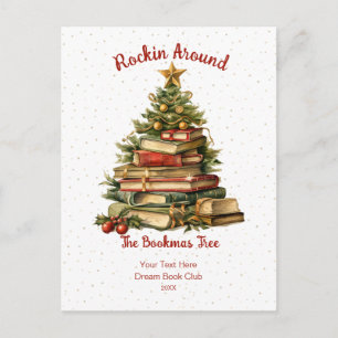 Rockin Around The Bookmas Tree Postcard