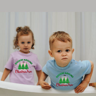 Rockin' Around The Christmas Tree Baby T-Shirt
