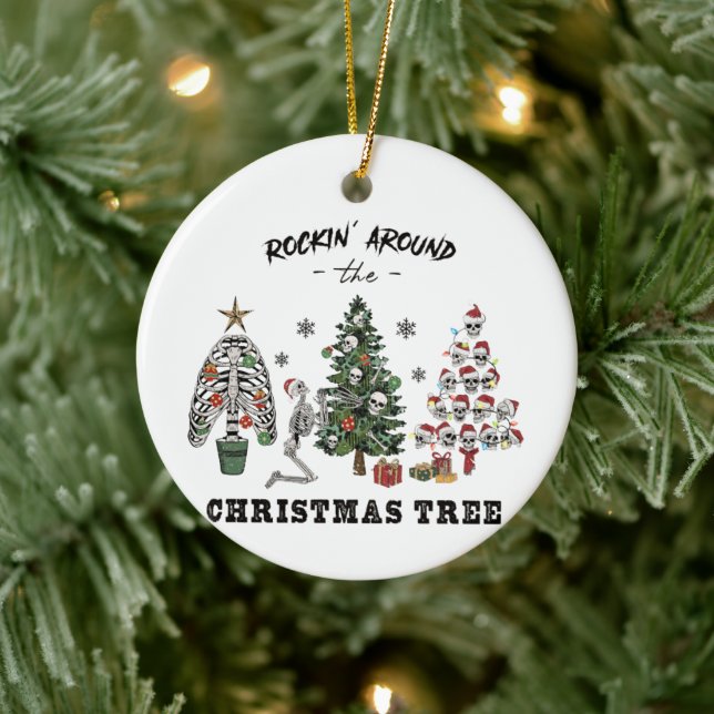Rockin Around The Christmas Tree Ceramic Tree Decoration (Tree)