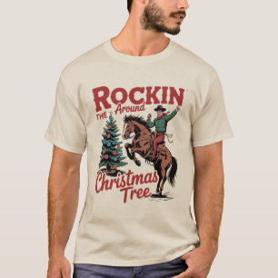 Rockin Around The Christmas Tree Country Cowboy T-Shirt