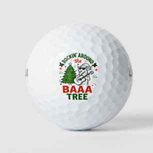 Rockin' around the tree with a cool Christmas goat Golf Balls