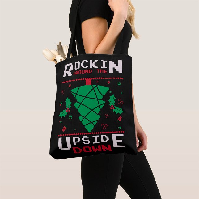 Rockin Around The Upside Down Tote Bag (Creator Uploaded)
