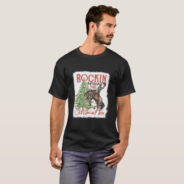 Rockin' Around Tree Cow T-Shirt (Front Full)