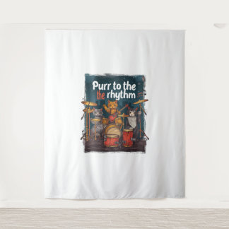 Rockin' Cat Band Tapestry