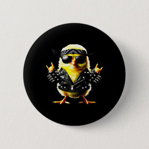 Rockin' Chick Biker Easter  6 Cm Round Badge