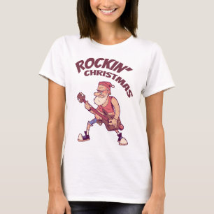Rockin Christmas, Santa rocking with Guitar Invita T-Shirt