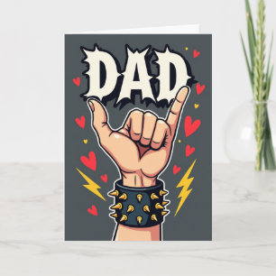 Rockin Dad Illustration Card