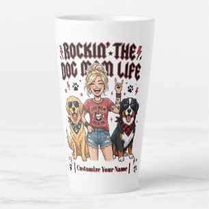 Rockin' Dog Mom Life Golden Retriever Bernese  Latte Mug