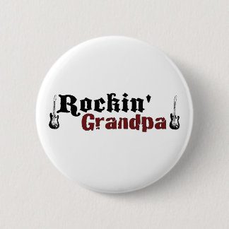 Rockin Grandpa 6 Cm Round Badge