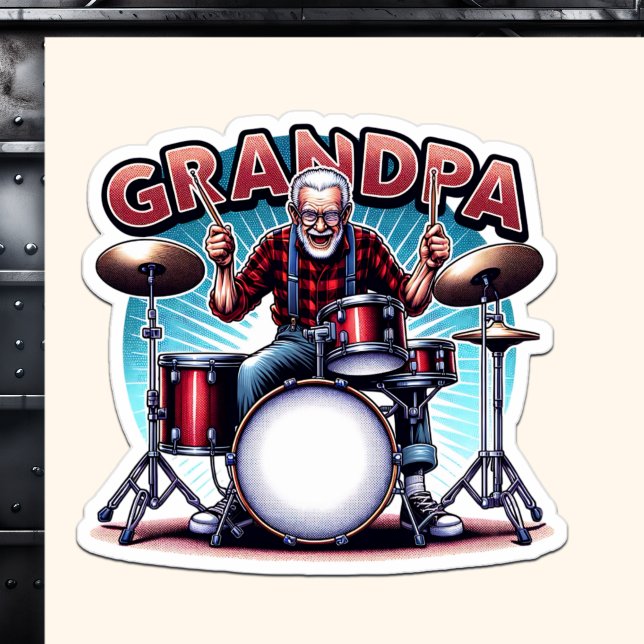 Rockin' Grandpa Playing Drums (Creator Uploaded)