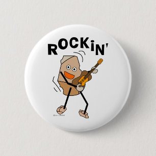 Rockin' Guitar 6 Cm Round Badge