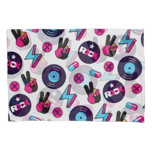 Rockin' Hippie: Vinyl Vintage Pattern Pillowcase