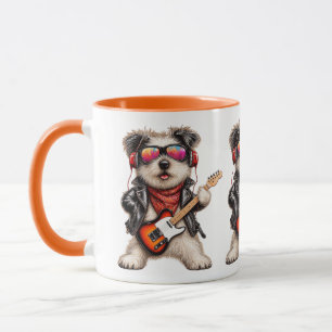 🐶 Rockin' Jack Russell Guitar Dog Mug