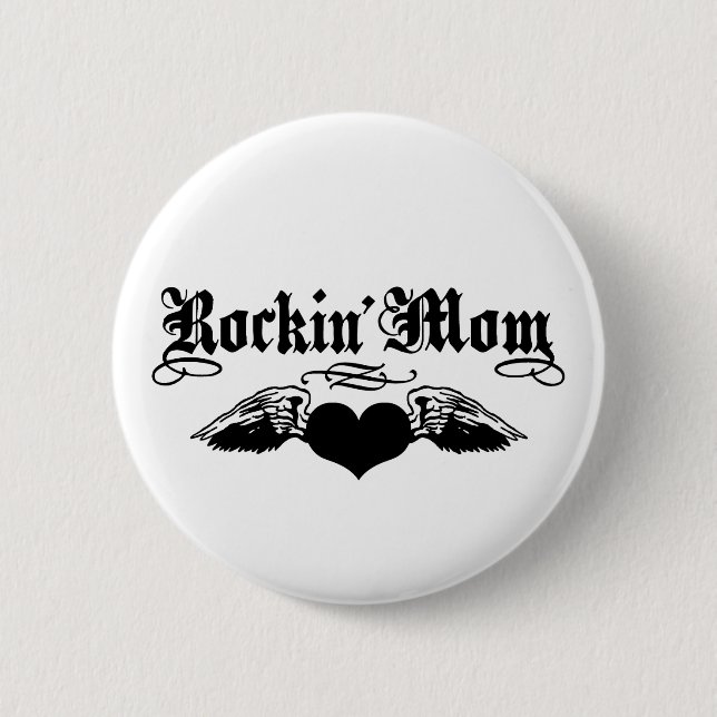 Rockin' Mum 6 Cm Round Badge (Front)