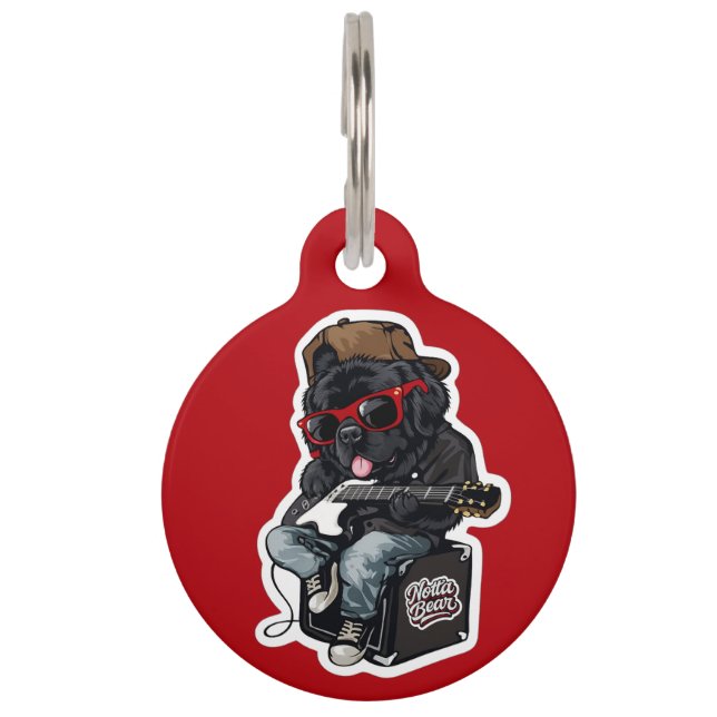 Rockin’ Notta Bear Pet Tag (Front)