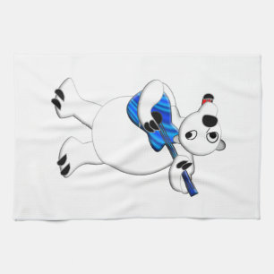 Rockin' Polar Bear with Guitar Tea Towel