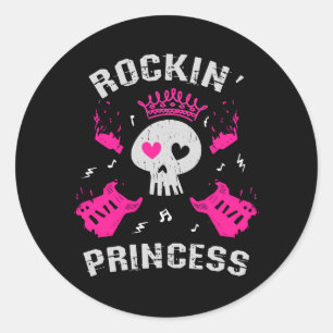 Rockin' Princess Classic Round Sticker