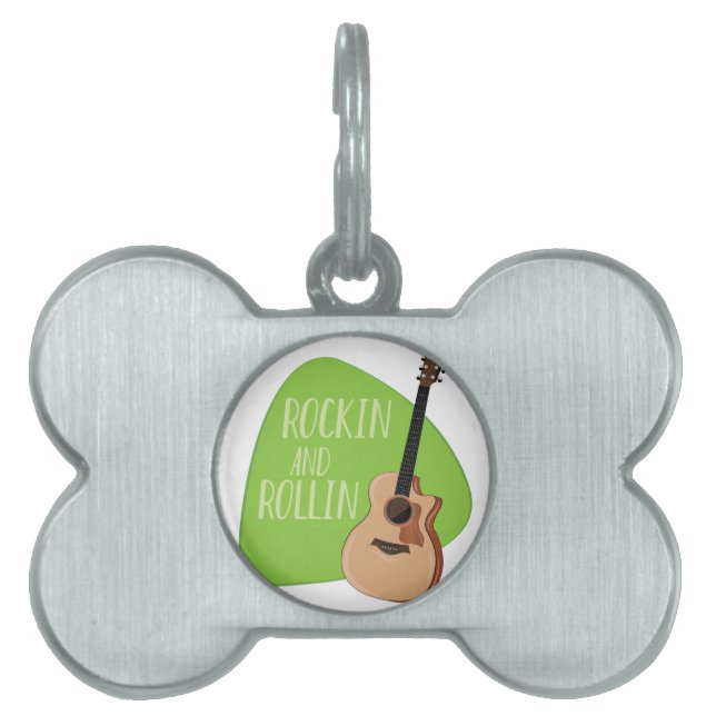 Rockin Rollin Pet ID Tag (Front)
