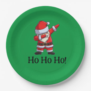 Rockin Santa Ho Ho Ho! Paper Plate