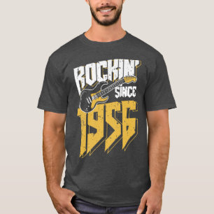Rockin' Since 1956 Vintage Rock Music Fan 66th Bir T-Shirt