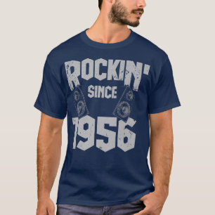 Rockin' Since 1956 Vintage Rock Music Fan 66th Bir T-Shirt