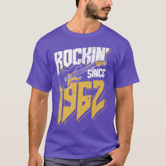 Rockin' Since 1962 Vintage Rock Music Fan 60th Bir T-Shirt