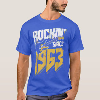Rockin' Since 1963 Vintage Rock Music Fan 59th Bir T-Shirt
