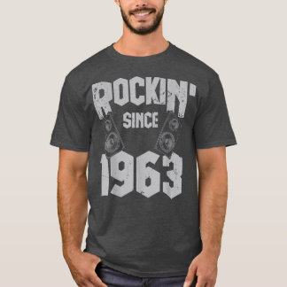 Rockin' Since 1963 Vintage Rock Music Fan 59th Bir T-Shirt