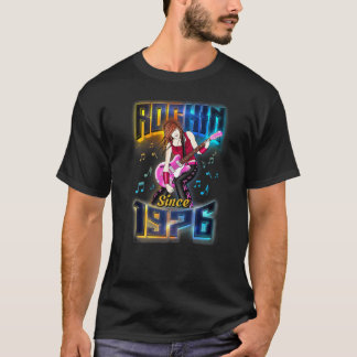 Rockin Since 1976 Rock Music  46th Birthday T-Shirt