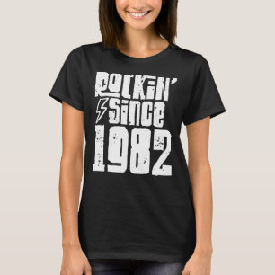 Rockin Since 1982 Birthday Classic Vintage 1982 Ro T-Shirt