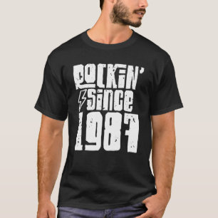 Rockin Since 1987 Birthday Classic Vintage 1987 Ro T-Shirt