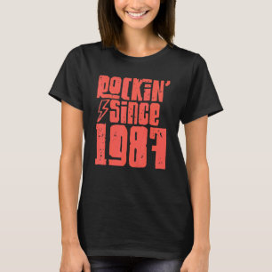 Rockin Since 1987 Classic Vintage Rock Music 1987  T-Shirt