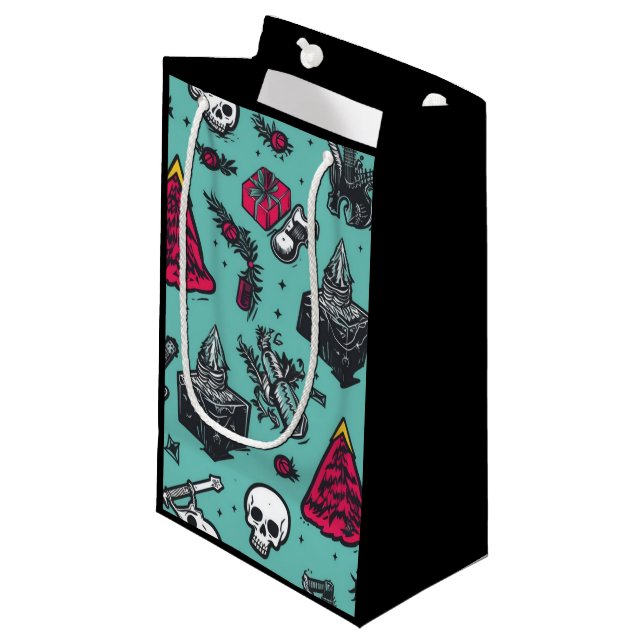 Rockin' Skull Gift Bag  (Front Angled)