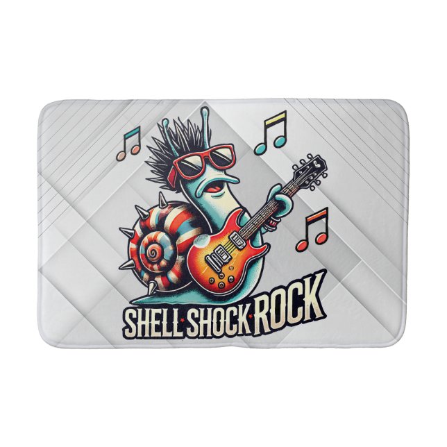 Rockin' Snail Vibes Bath Mat (Front)