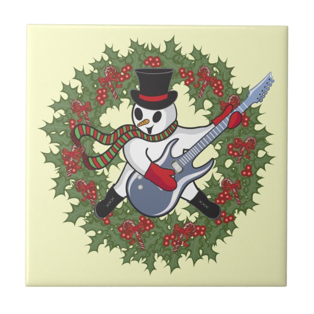 Rockin' Snowman Tile (Front)