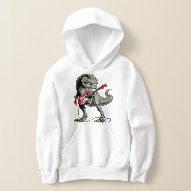 Rockin' T-Rex: Dinosaur Playing Electric Guitar (Laydown)