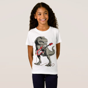 Rockin' T-Rex: Dinosaur Playing Electric Guitar T-Shirt