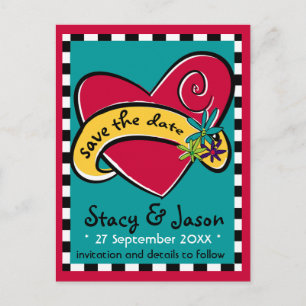 Rockin' Tattoo "Save the Date" Postcard