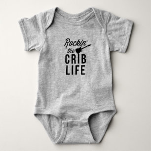Rockin' the Crib Life Funny Music Baby T-shirt Bodysuit