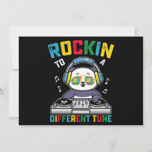 Rockin To A Different Tune Panda Autism Awareness Invitation