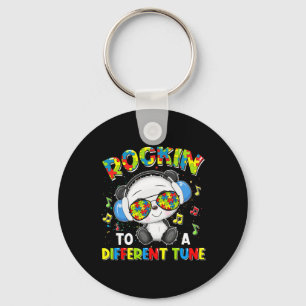 Rockin' To A Different Tune Panda Autism Awareness Key Ring