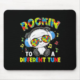 Rockin' To A Different Tune Panda Autism Awareness Mouse Pad