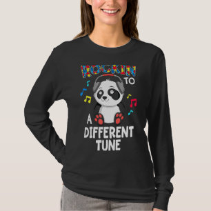 Rockin' To A Different Tune Panda Autism Awareness T-Shirt