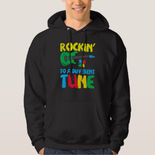 Rockin To Different Tune Guitar Autism Awareness M Hoodie