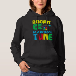 Rockin To Different Tune Guitar Autism Awareness M Hoodie