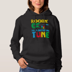 Rockin To Different Tune Guitar Autism Awareness M Hoodie