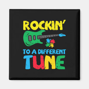 Rockin To Different Tune Guitar Autism Awareness M Magnet