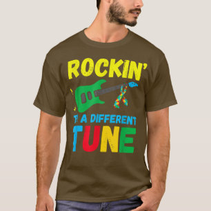 Rockin' To Different Tune Guitar Autism Awareness T-Shirt