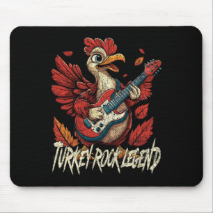 Rockin' Turkey - Fun Musical Thanksgiving Guitar R Mouse Pad